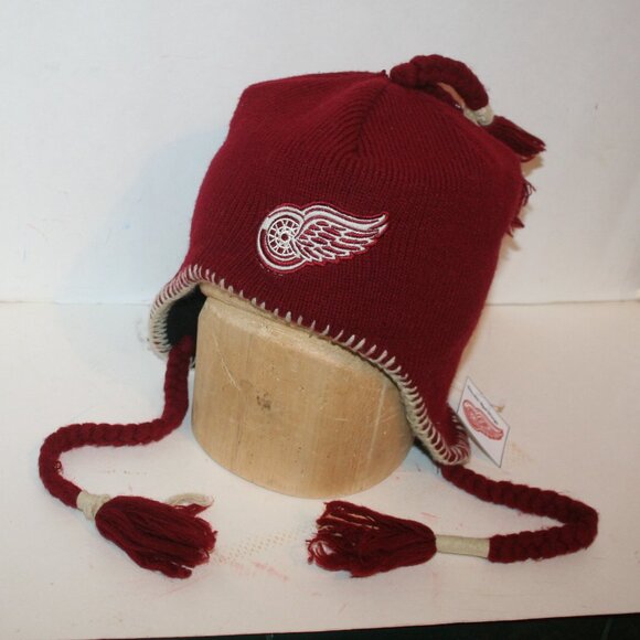 Red Wings NHL Detroit Maroon Winter Knit Hat ONE SIZE UNISEX - Picture 1 of 4